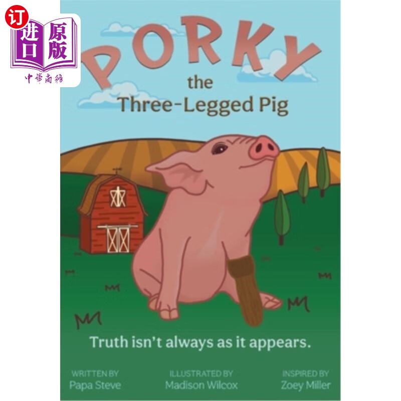 海外直订porky the three-legged pig 三脚猪波奇