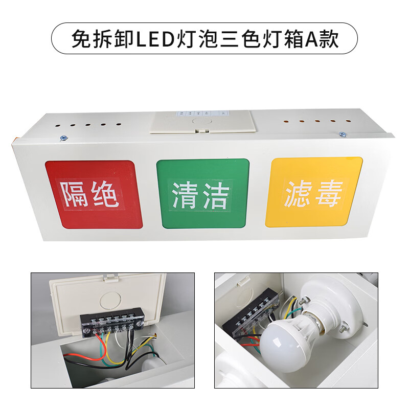 人防三色灯箱信号灯通风信号灯箱民防工程三防方式控制箱灯 led贴片款