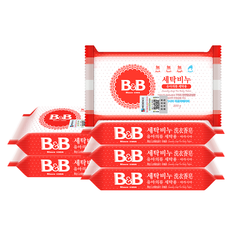 B&B 保宁 婴儿洗衣皂 洋槐香型 200g*6块