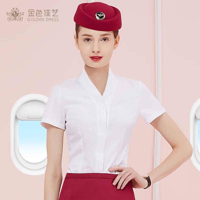 确不凡空姐制服职业套装海航空姐职业套装女领白衬衫气质南航空乘制服