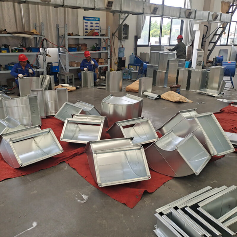 哩嗹啰嗹焊接方形大小头三通变径镀锌直角白铁皮弯头