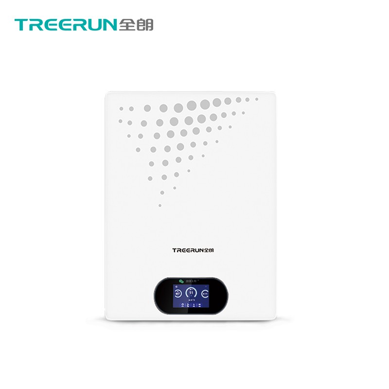 全朗(Treerun)新风系统160风量壁挂新风机除病菌除甲醛净化器电辅热空气净化器WIFI智联 悦QL-160 白色