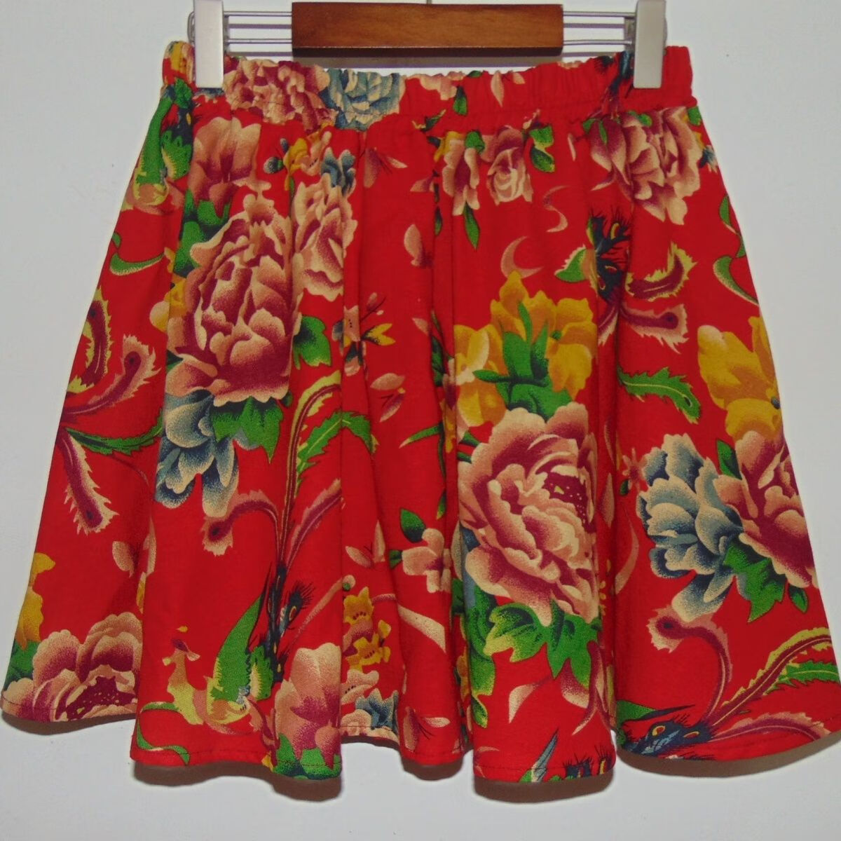 妃趣猫碎花短裙夏天a字裙半身裙东北大花朵半身裙短裙子夏季薄款2023