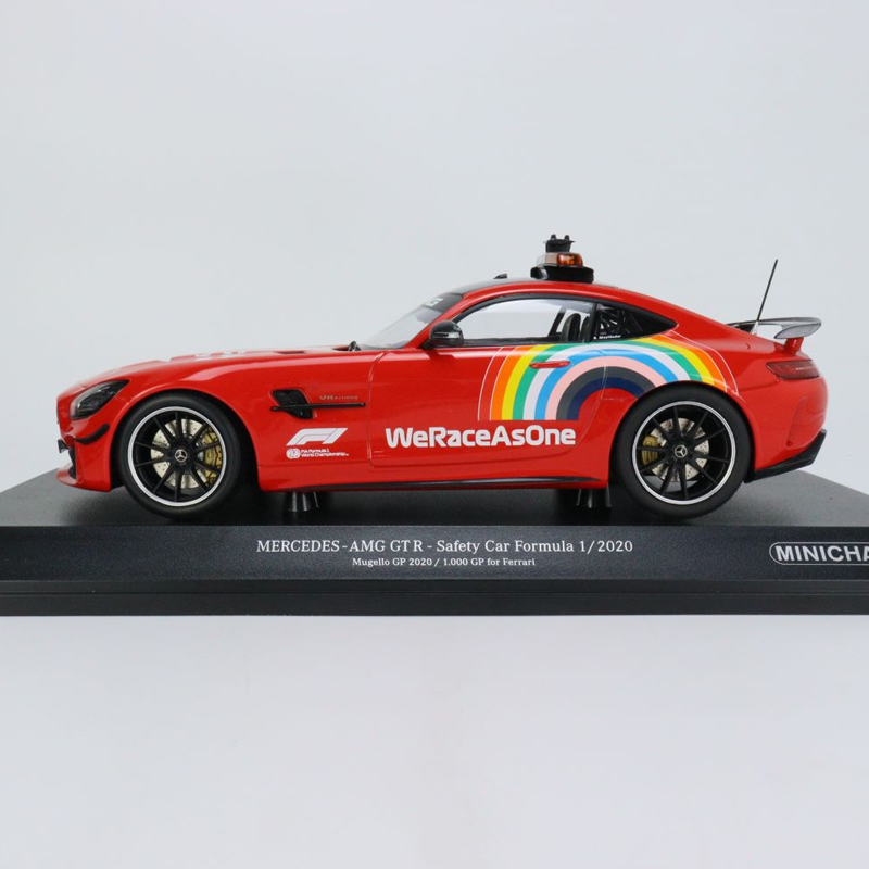 奔驰amg gtr安全车2020款迷你切原厂1:18仿真汽车模型凯史 红色 轿车