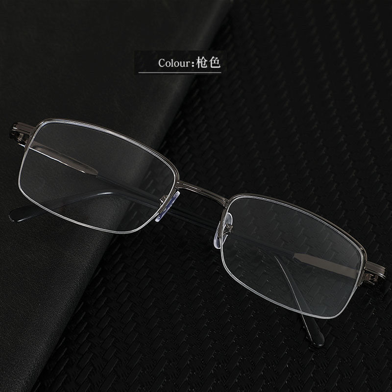 卡若登新品眼镜平光镜男生眼镜男0-1600度半框金属眼镜平光镜防蓝光抗