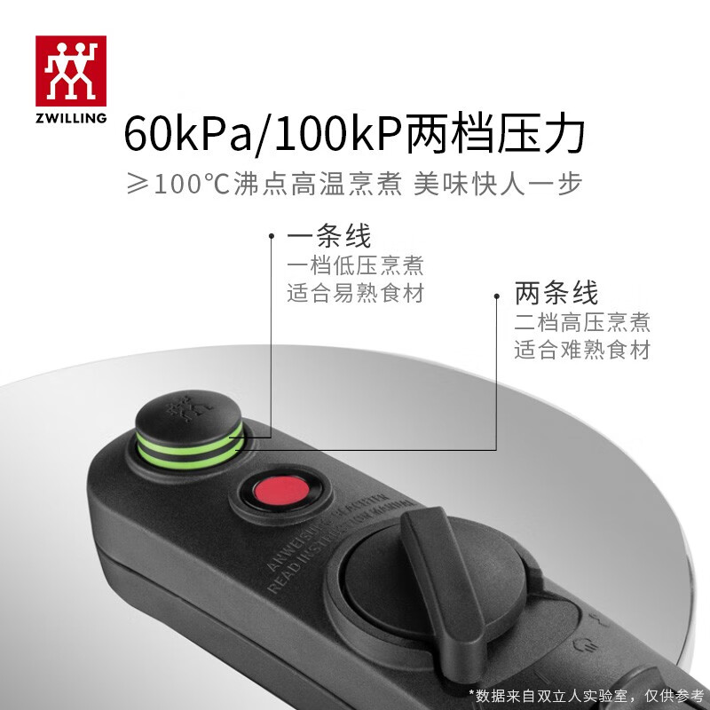 双立人(ZWILLING)高压锅压力锅防爆燃气多功能炖肉大容量6L家用煲汤烹饪锅具
