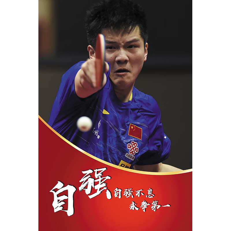 oqb乒乓球运动员宣传画球室海报体育明星马龙刘诗雯孙颖莎墙贴纸贴画 