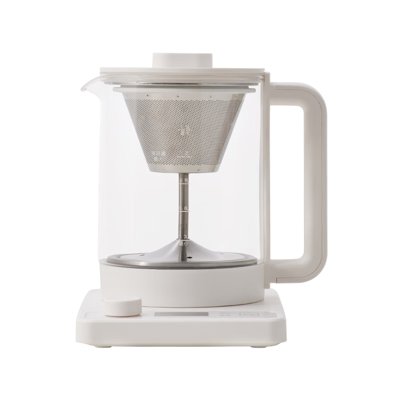 olayks立時(shí) 養生壺 恒溫水壺 蒸汽煮茶器噴淋式 純鈦底盤(pán)燒水壺保溫電熱水壺多功能辦公室花茶壺 1.5L