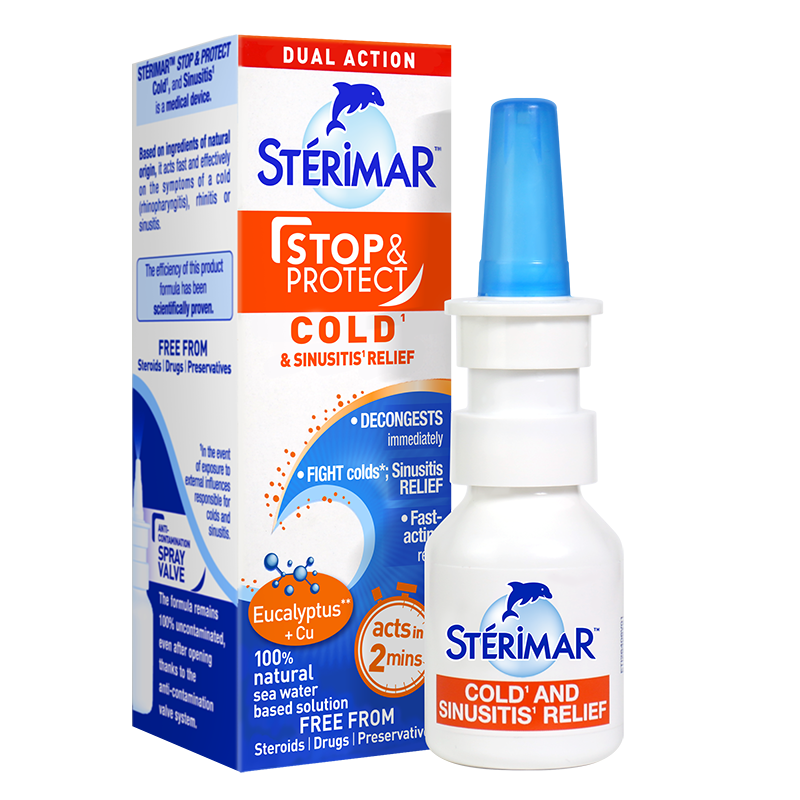 sterimar舒德尔玛小海豚儿童天然生理海水舒缓鼻塞鼻喷 迅速见效款 20ml