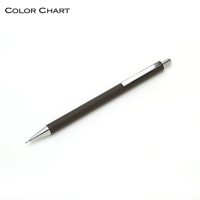 日本colorchart黄铜皮革机械铅笔0.