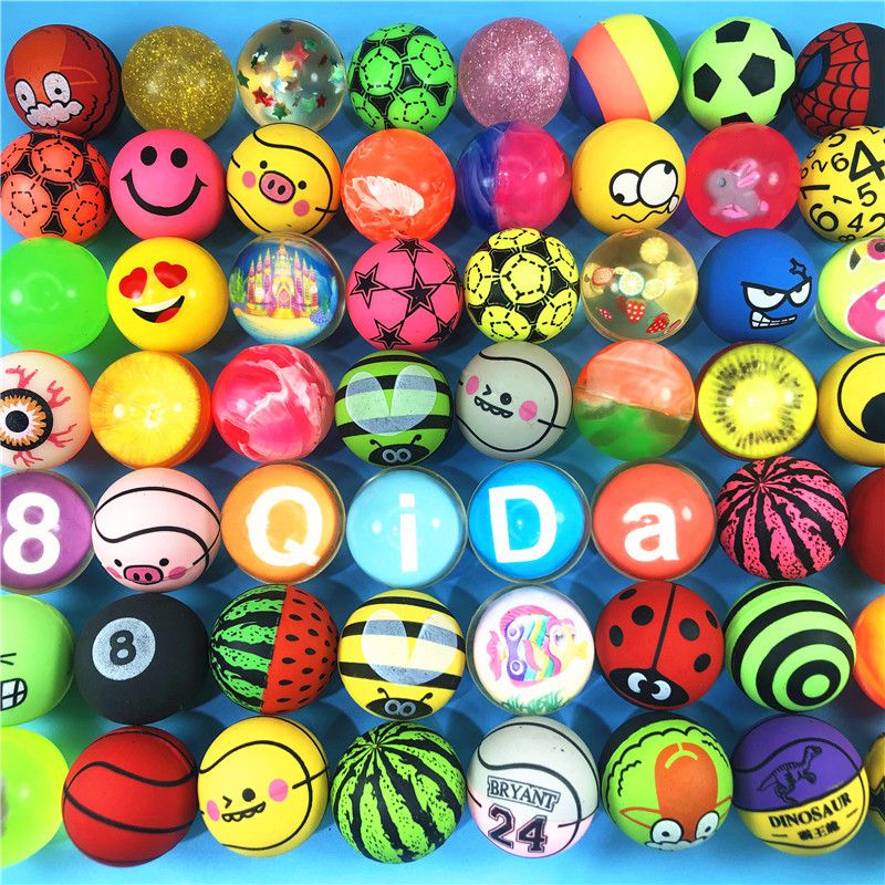 饷亨篮球玩具弹射机 32橡胶混装弹力球 跳跳球扭蛋机玩具 全好球(多款