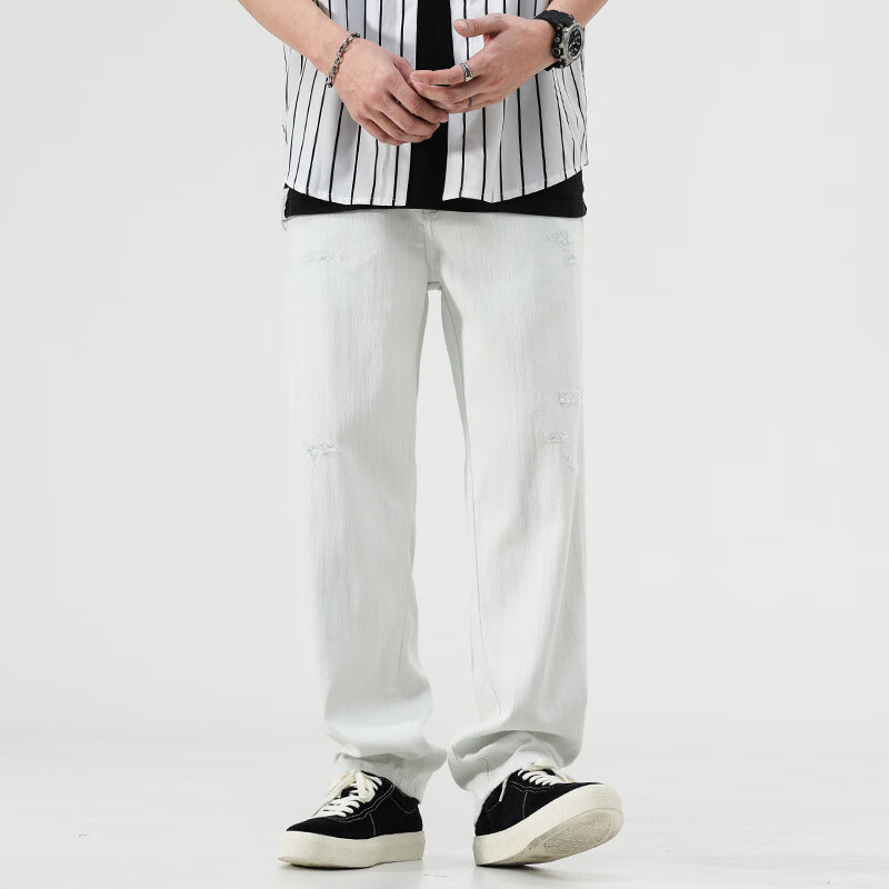 andseeyou品牌 男士牛仔裤 国潮服装2023秋季时尚潮流百搭商务休闲