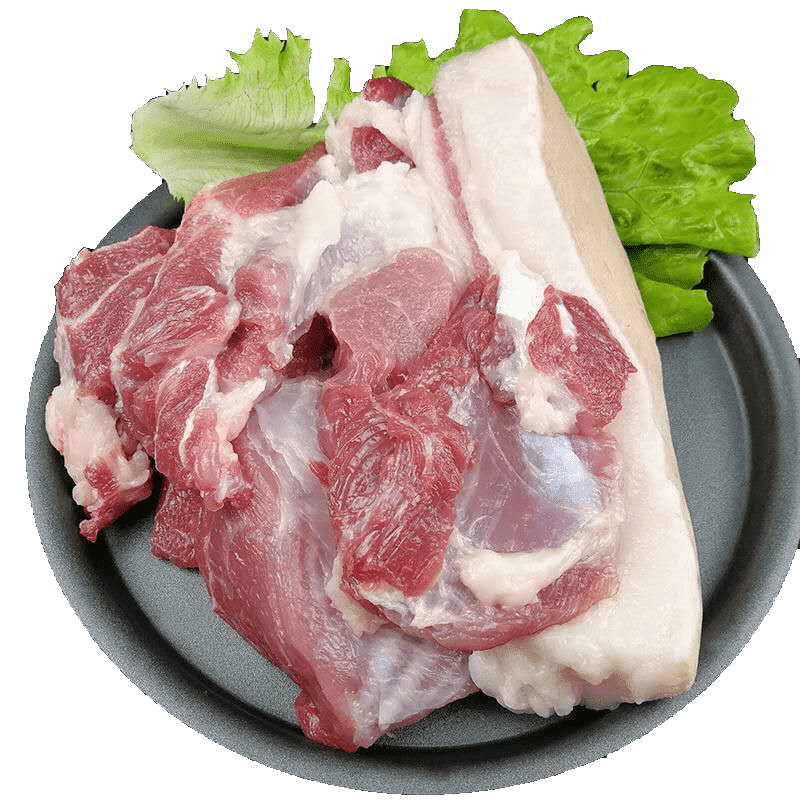 伯贤 新鲜猪后腿肉生猪肉现杀粮食喂养土带皮猪肉 猪后腿七斤(带少许
