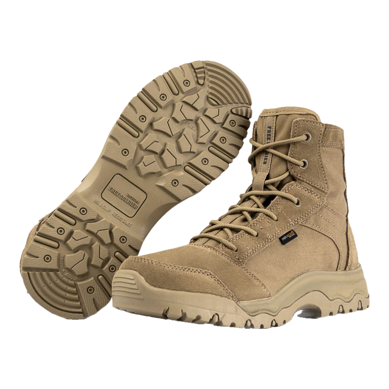 自由兵登山鞋户外作战靴防滑徒步鞋战术靴作训训练鞋沙漠靴 沙色 40 