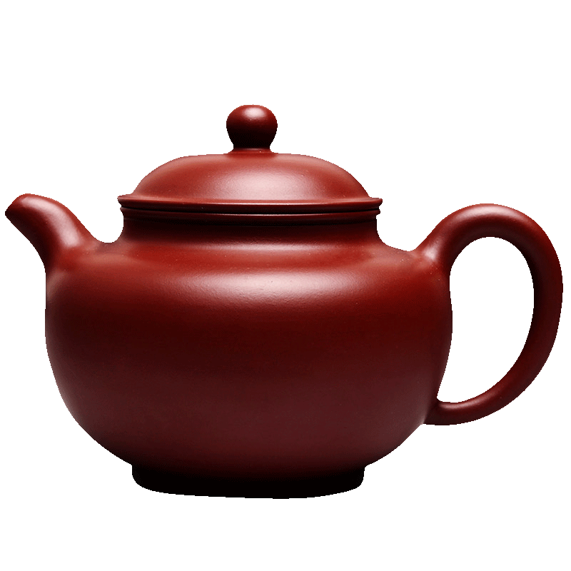 苗苗红 宜兴纯手工紫砂壶原矿大红袍正宗手把壶高端礼品养生壶潘壶 YD 掇球紫砂壶