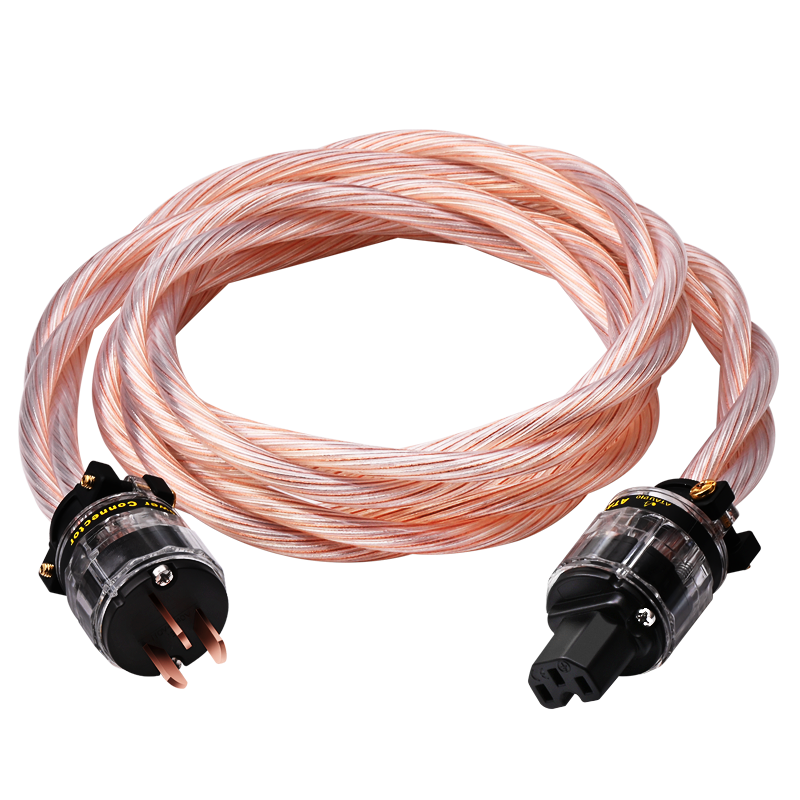 ataudio 冰魄发烧电源线hifi铜银混编功放音响电源线国标美标欧标