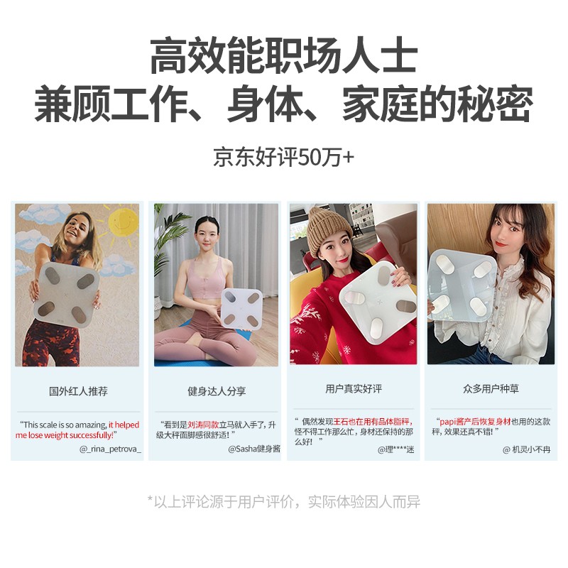 有品(PICOOC)体脂秤Big 人体电子秤 脂肪秤大秤面 家用称重高精度 蓝牙Led显示屏体重称 健身运动减肥体测仪