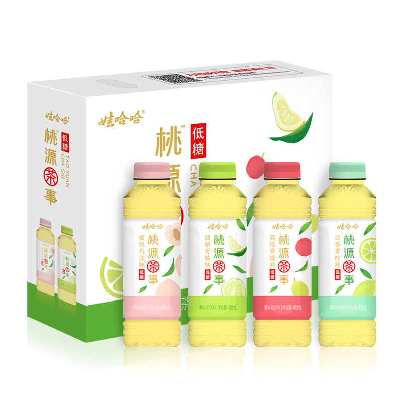 娃哈哈桃源茶事茶系列桃源茶事清新果茶450ml*15 新品整箱 蜜桃乌龙