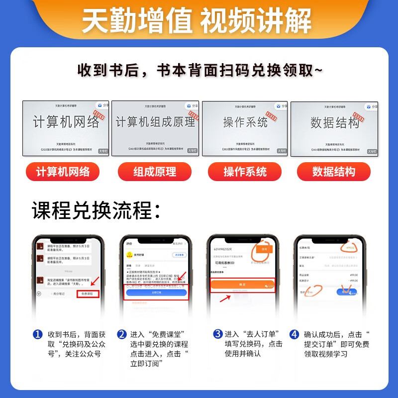 可搭王道 天勤2025计算机考研408专业基础综合高分笔记第13版 计算机组成原理+操作系统+计算机网络+数据结构（套装共4册）可搭历年真题冲刺模拟卷计算机考研复习指导教材详情图