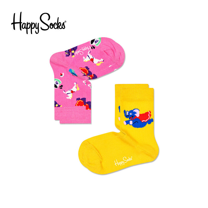 Happy Socks瑞典潮牌 马戏团童袜彩色男女宝宝ins潮儿童中筒袜子 大嘉年华 2双 7-9岁 京东折扣/优惠券