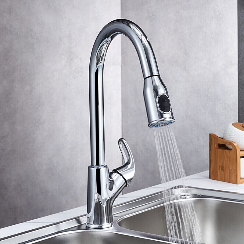 九牧(jomoo) 厨房冷热水龙头抽拉式水槽洗菜盆水龙头带防伪单把单孔