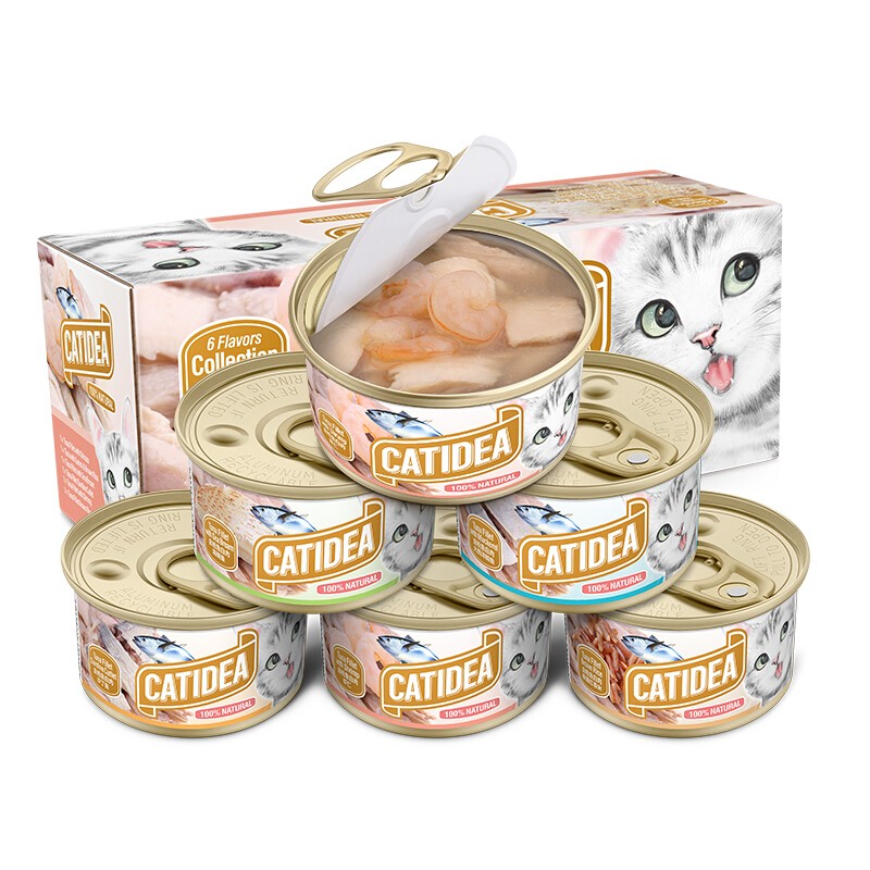 猫乐适猫罐头 泰国进口零食罐头宠物猫幼猫成猫零食 白肉85g*6罐