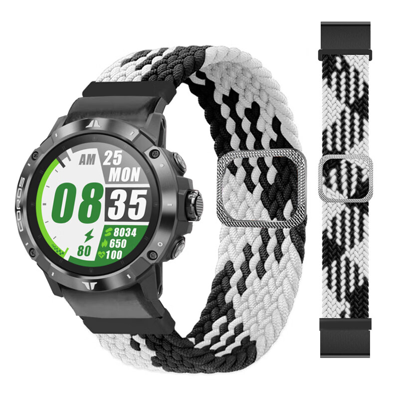 三只青蛙适用coros高驰vertix 2户外极限手表表带 编织尼龙卡扣表链