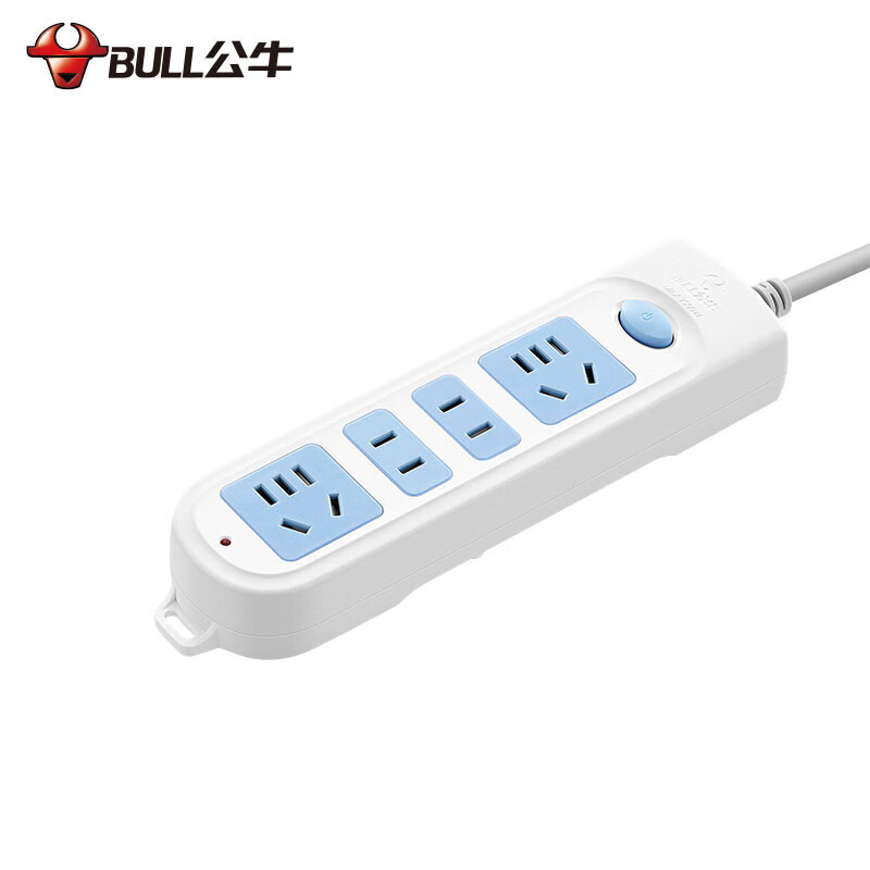 公牛（BULL）新国标插座/插线板/插排/排插/接线板/拖线板 GN-607 4位总控全长5米