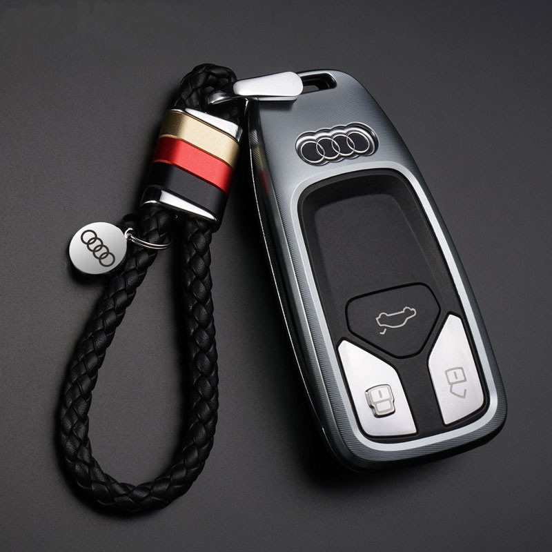 热鹰适用奥迪钥匙套新a4l a5 q5l老q7 tts高档车钥匙壳扣包个性保护套