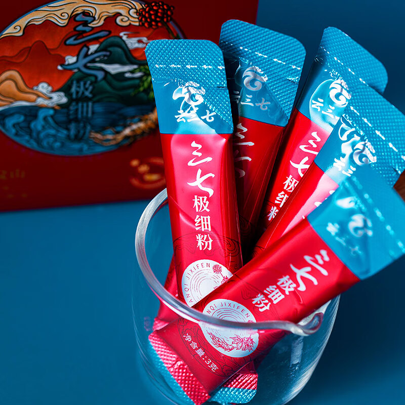 云三七三七粉 散瘀止血 消肿定痛 云南文山三七粉田七头打粉 三七极细粉90g（3g/袋*30袋）