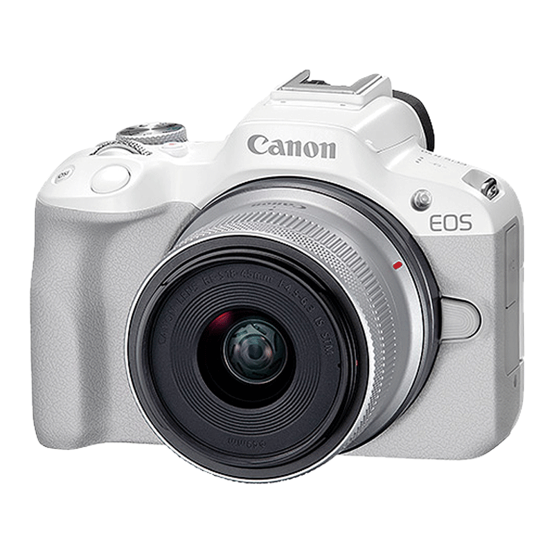 佳能（Canon）EOS R50 入门级微单反 半画幅数码相机 4k美颜小巧便携 EOS R50(RF-S 18-45套装）白旅行版