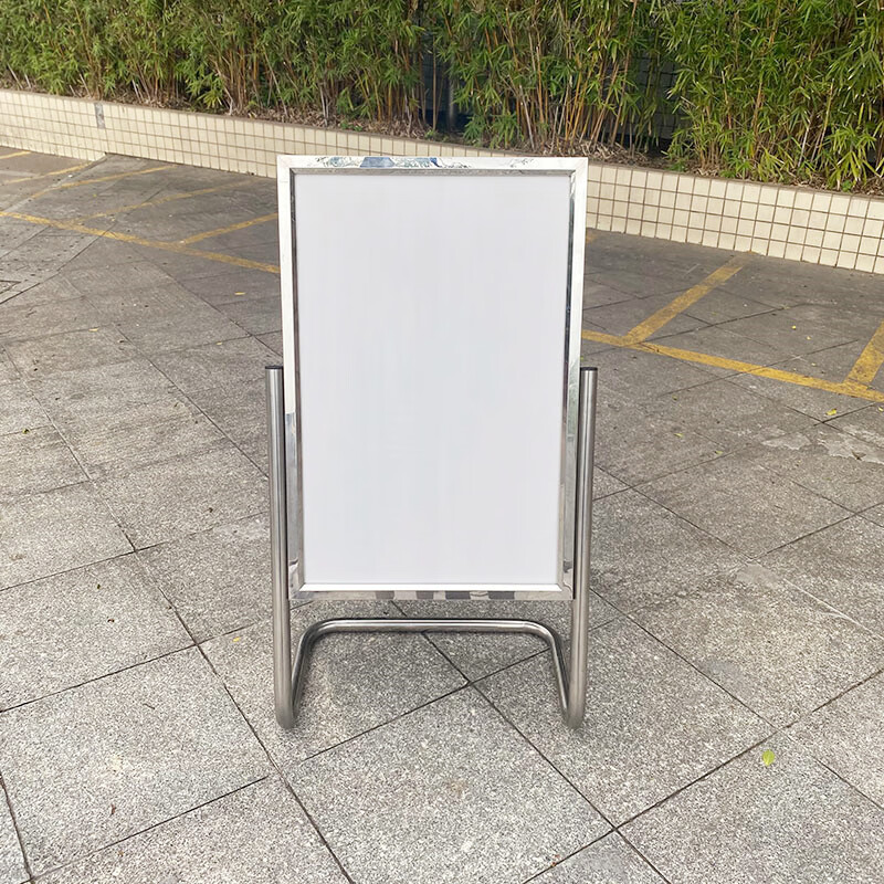 万服加厚l型脚水牌广告牌展示架不锈钢指示牌酒店迎宾牌招聘海报立牌
