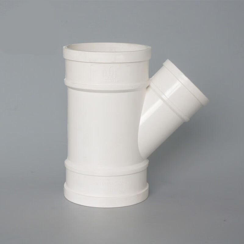 柏木格pvc斜三通下水管配件 等径异径斜三通 45度 50 75 110 160 200