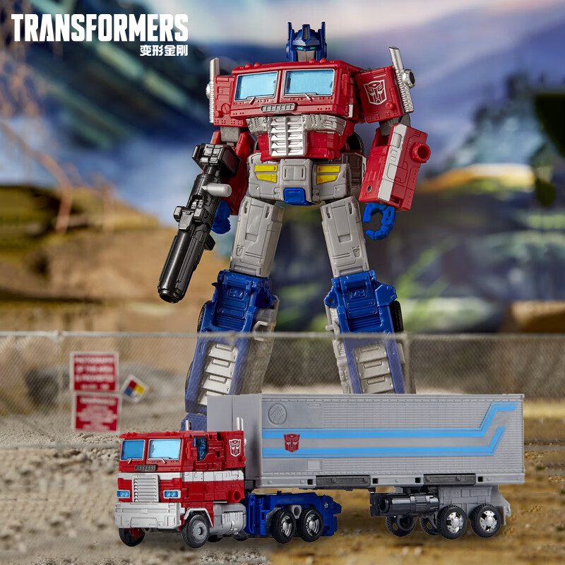 潘洛斯男孩儿童玩具车模型变形手办周边模玩礼物领袖级擎天柱e7166