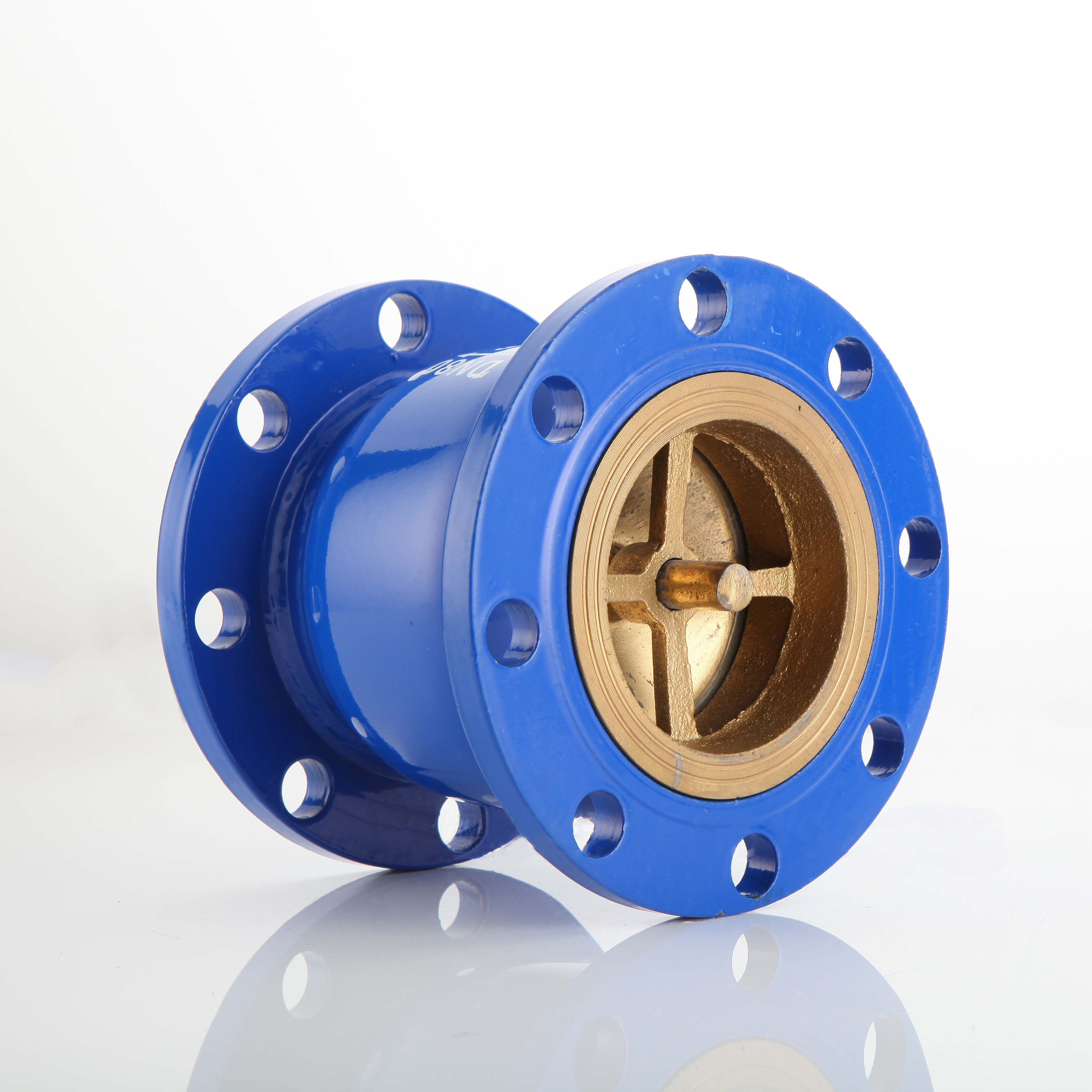 惠利得球墨铸铁式消声立式止回阀水泵管弹簧逆止单向阀n100 消声(钢体