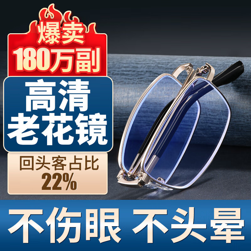 LESCA LUNETIER老花镜男款防蓝光高档品牌正品女款老花眼镜高清老人折叠远近两用