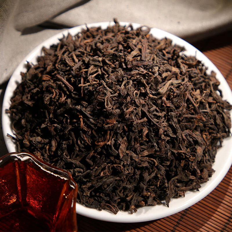 皇茅十年云南勐海熟茶散茶 散装1000g金芽10年陈香宫廷熟普茶叶