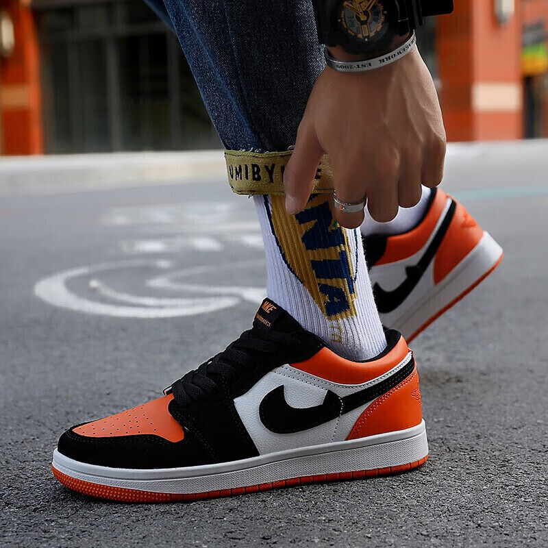 智乐眯联名aj女鞋樱花粉樱木花道休闲鞋女学生莆田aj空军情侣一号女