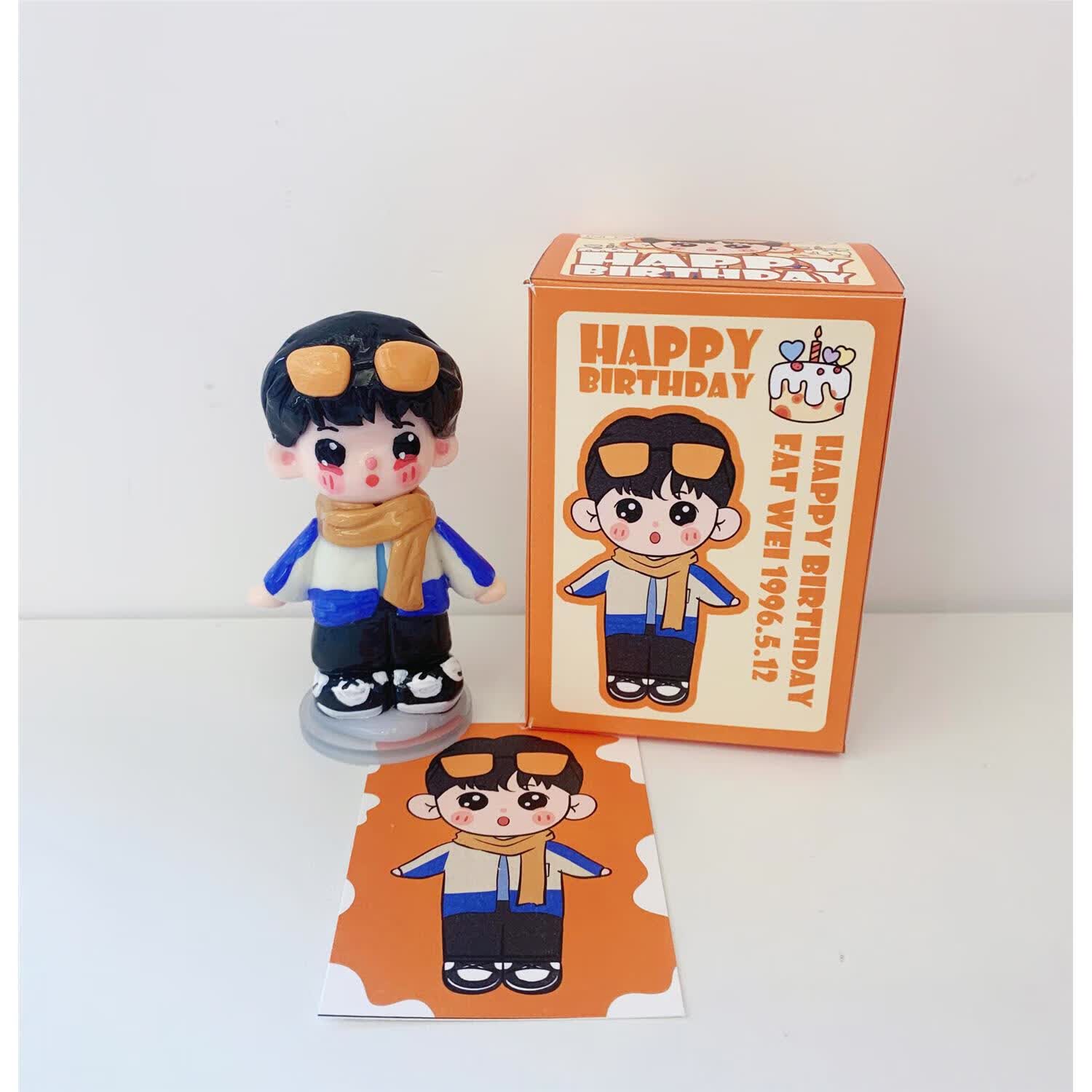 久耀定制公仔人偶盲盒石塑粘土摆件转人像潮玩情侣纪念日生日礼物