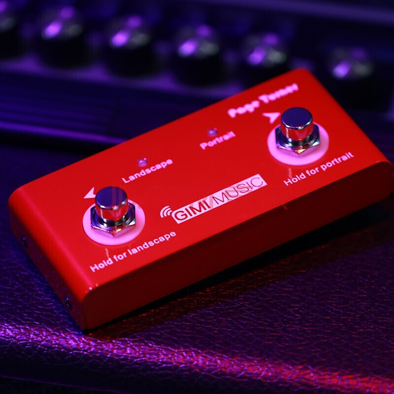 【官方直销】gimi无线蓝牙翻谱器乐谱吉他乐谱钢琴谱脚踏翻页器支持