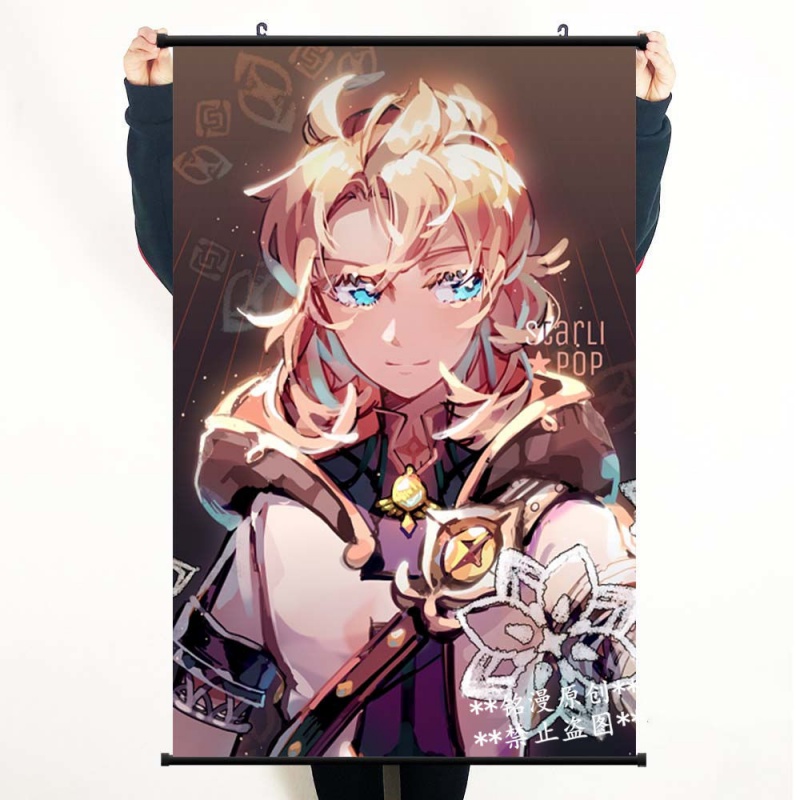 原神阿贝多游戏海报挂画卷轴画宿舍墙面装饰布艺定制动漫周边 款式15