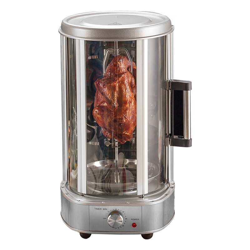 无烟电烧烤炉旋转烤串机巴西烤肉机烤红薯家用商用烤鸡烤鸭炉 黑色