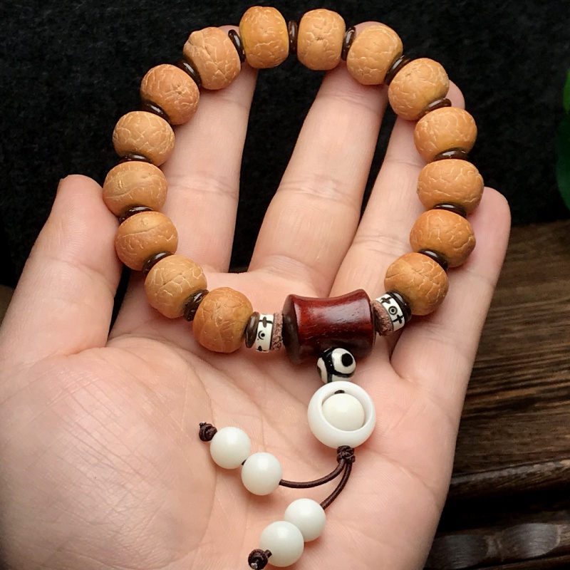 京佳高品质龙眼菩提藏式小凤眼子尼泊尔手串单圈男士文玩麒麟眼盘玩