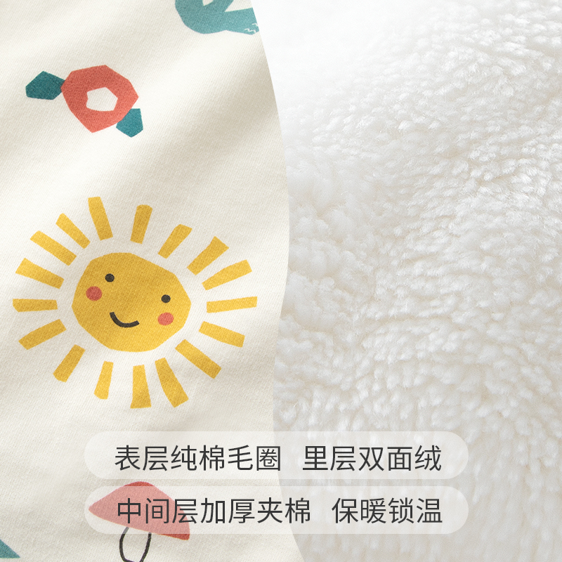 婴蓓依婴儿棉服连体衣冬季加厚加绒宝宝冬装衣服秋冬套装新生儿外出抱衣 猫咪梦乡 59cm