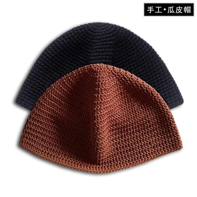 艾莱克优手工瓜皮帽男女居士僧人出家师父帽子和尚中老年光头帽春秋冬