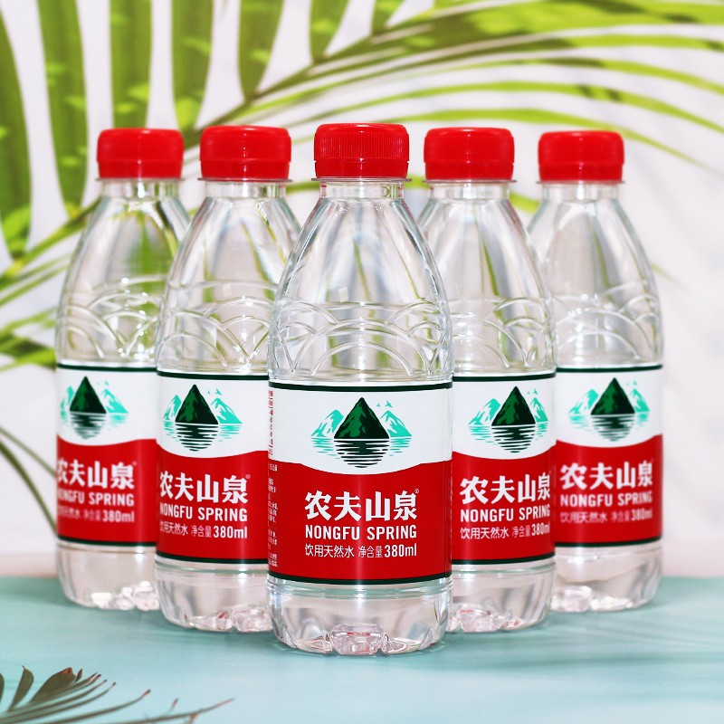 农夫山泉饮用天然水 弱碱性水 380ml*24瓶装整箱家庭办公会议饮用水