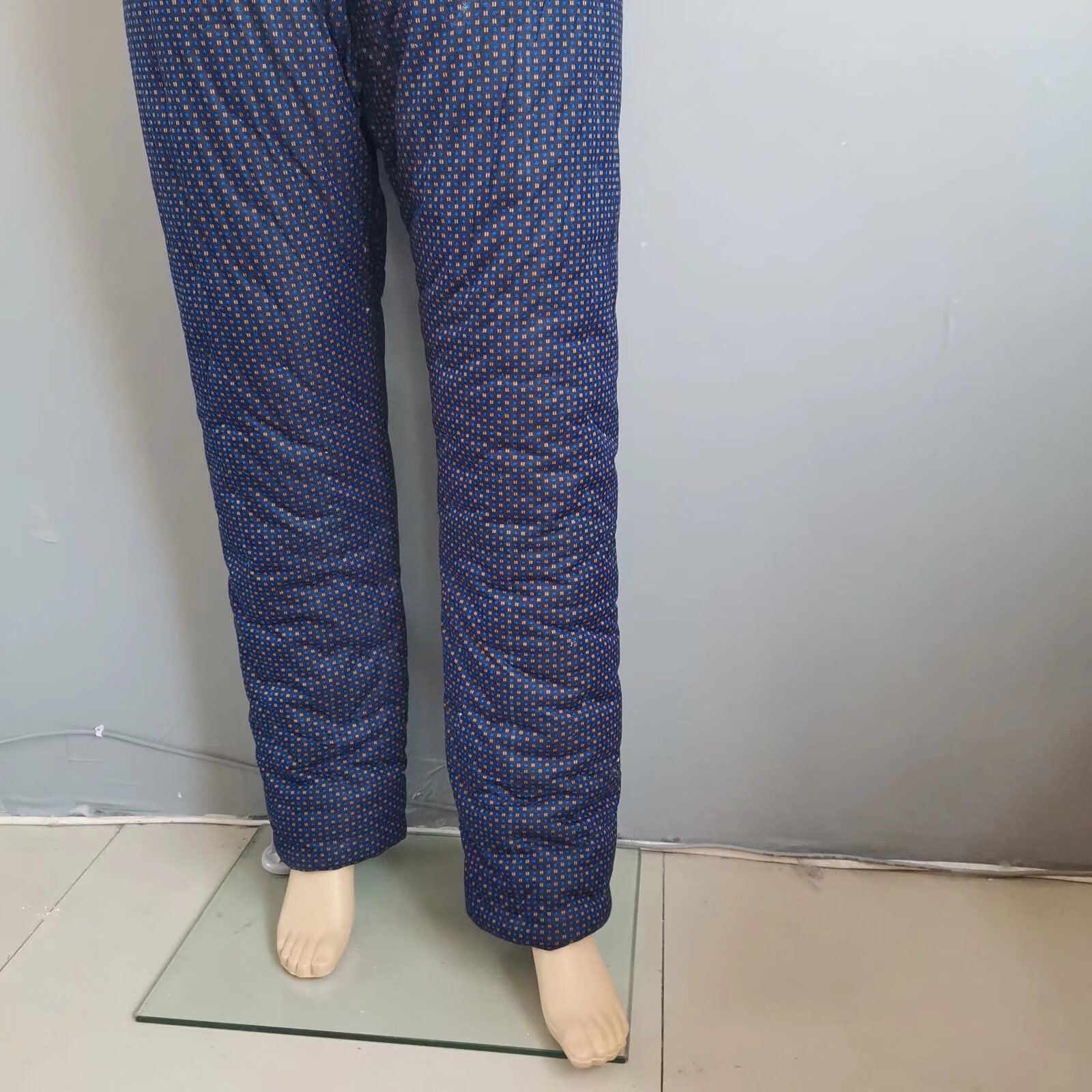 纯手工棉花棉裤女冬季手工棉花棉裤保暖系腰带前开门高腰深裆宽松棉