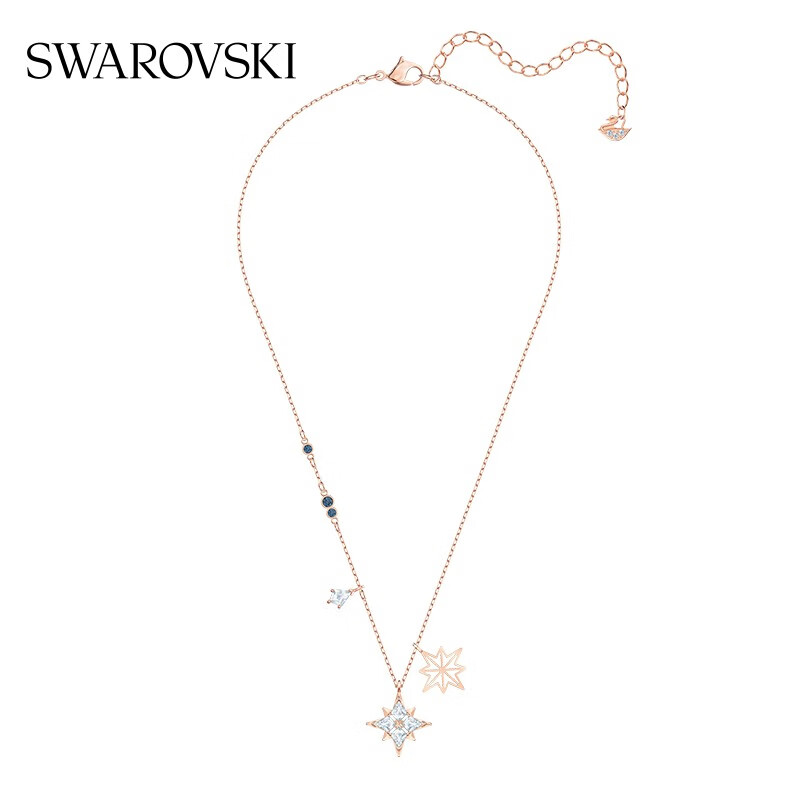 施华洛世奇(SWAROVSKI)【生日礼物】Symbolica星星雪花项链女吊坠轻奢送女友女 镀玫瑰金色 5494352
