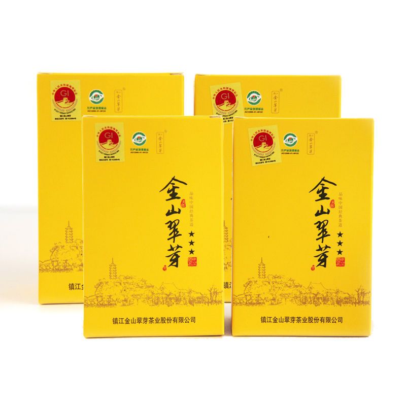 金山翠芽镇江金山翠芽茶叶礼盒装2023年新茶明前送人特级炒青绿茶 四