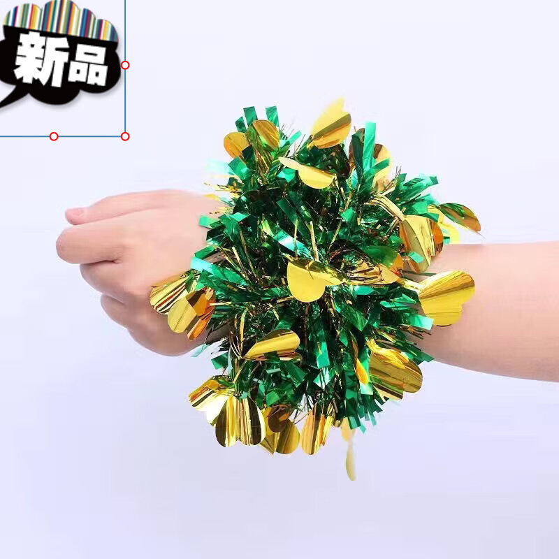 舞蹈道具手花 幼儿园舞蹈手腕花演出亮片手环花运动会跳舞表演道具